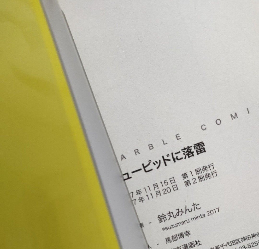 鈴丸みんた 新装版 キューピッドに落雷、新装版 キューピッドに落雷 追撃 (2冊セット) 未読品　旧作キューピッドに落雷＆追撃2冊