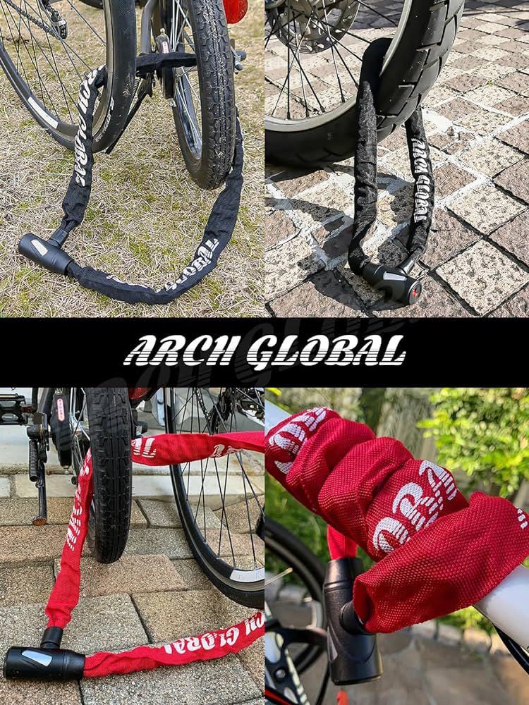 ARCH GLOBAL 自転車 鍵 チェーンロック《2019 ワンタッチモデル》【軽量コンパクト仕様 サドルバッグに収納可】 100cm 特殊ディンプルキー_画像7