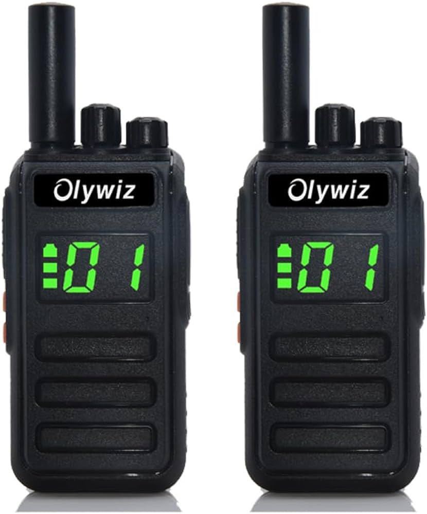 Olywiz 825 トランシーバー 無線機2500mAh表示画面 携帯型 (登録局)2W 超長距離タイプ 簡易操作 災害地震 緊急対応 2台_画像1