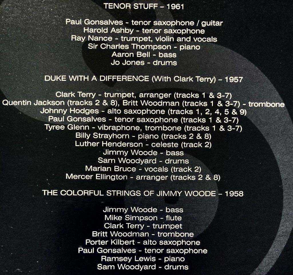4枚組CD/7作品収録/ポール・ゴンザルヴェス/テナー・サックス巨匠/ウイントン・ケリー/ラムゼイ・ルイス/ストレイホーン/ジミージョーンズ_画像6