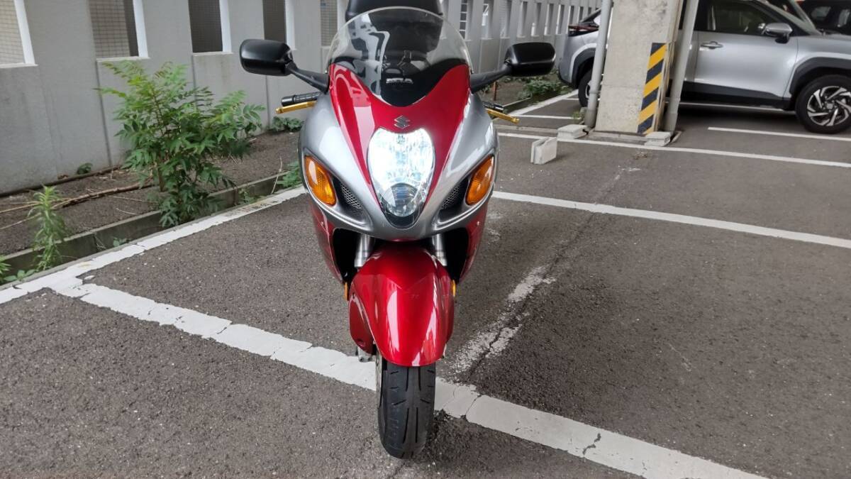 GSX1300R　隼　車検令和7年6月　走行5.6万キロ　ETC グリップヒーター　リアキャリア　40Lパニア　ワイバンチタンマフラー　バーハン化　_画像9