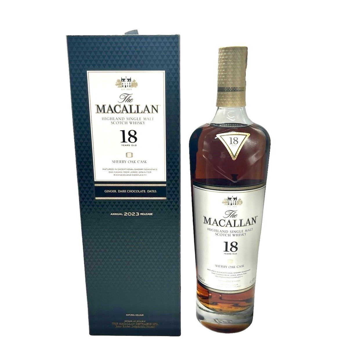 The MACALLAN ザ マッカラン 18年 2023 SHERRY OAK CASK シェリーオークカスク ウイスキー 700ml 43% 2-17-47 同梱不可 Nの画像1