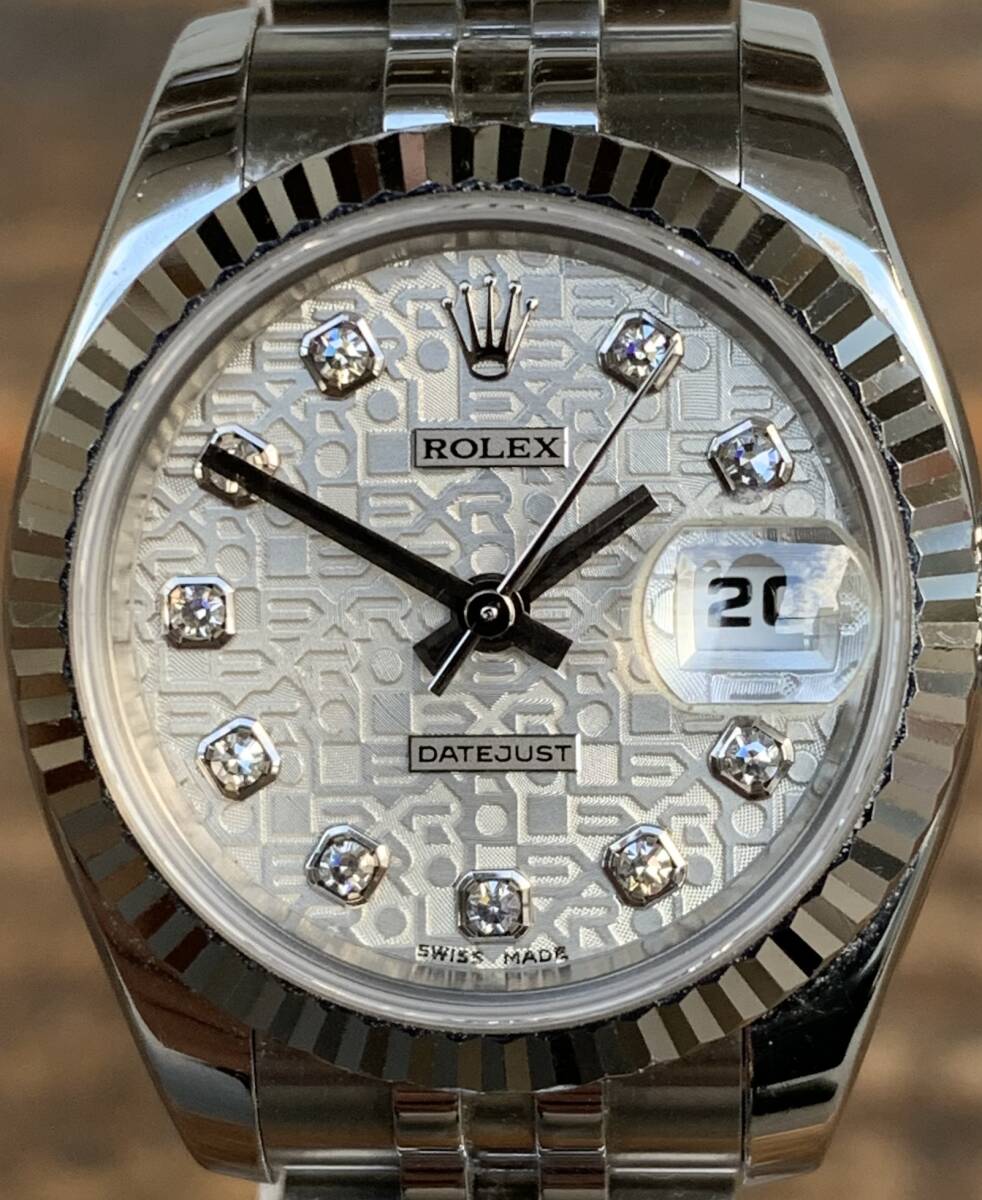 ★ROLEX★ロレックス★レディース★デイトジャスト★10P★ダイヤ★コンピューター文字盤★SS★WG★腕時計★ウォッチ★179174G★_画像2