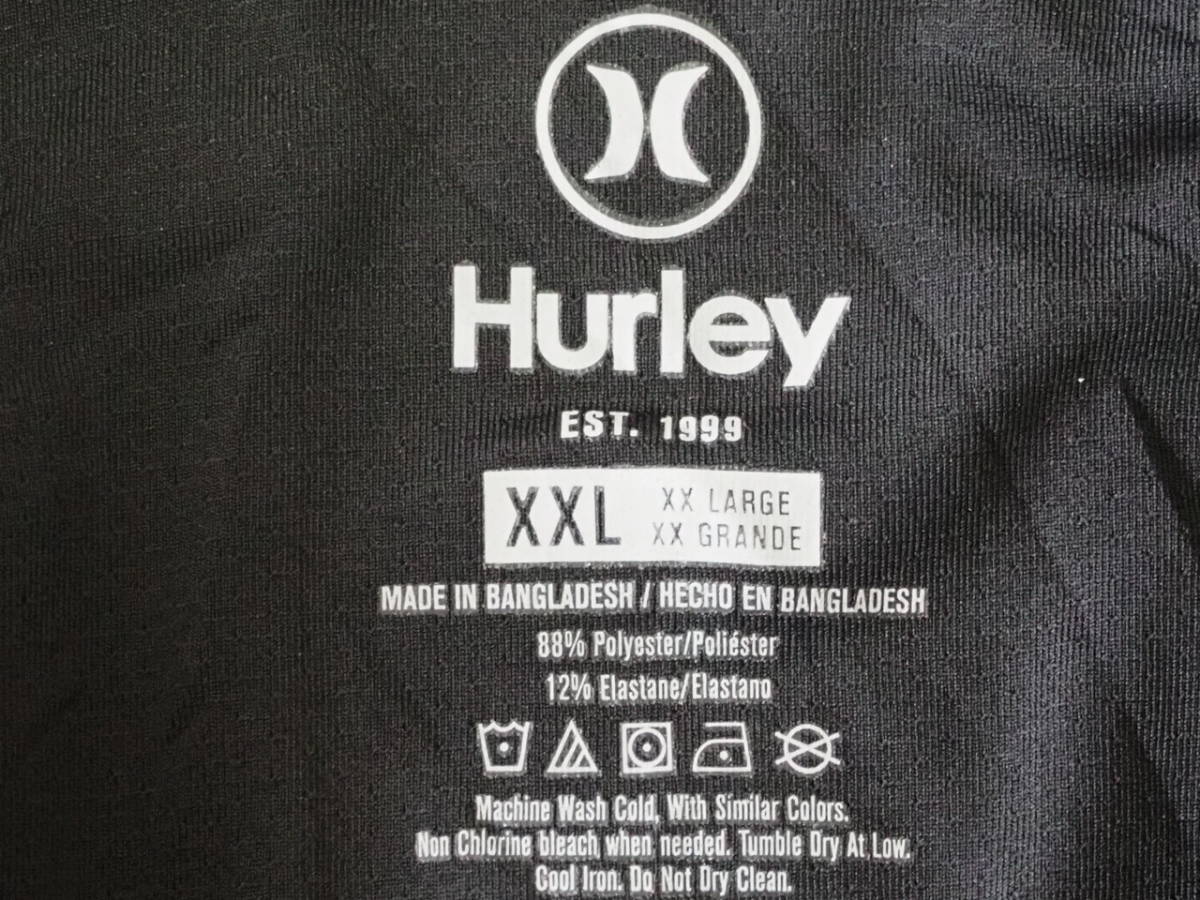 ☆送料無料☆ Hurley ハーレー USA直輸入 古着 半袖 ラグラン ロゴ ポロシャツ メンズ XXL ダークグレー トップス 中古 即決_画像7