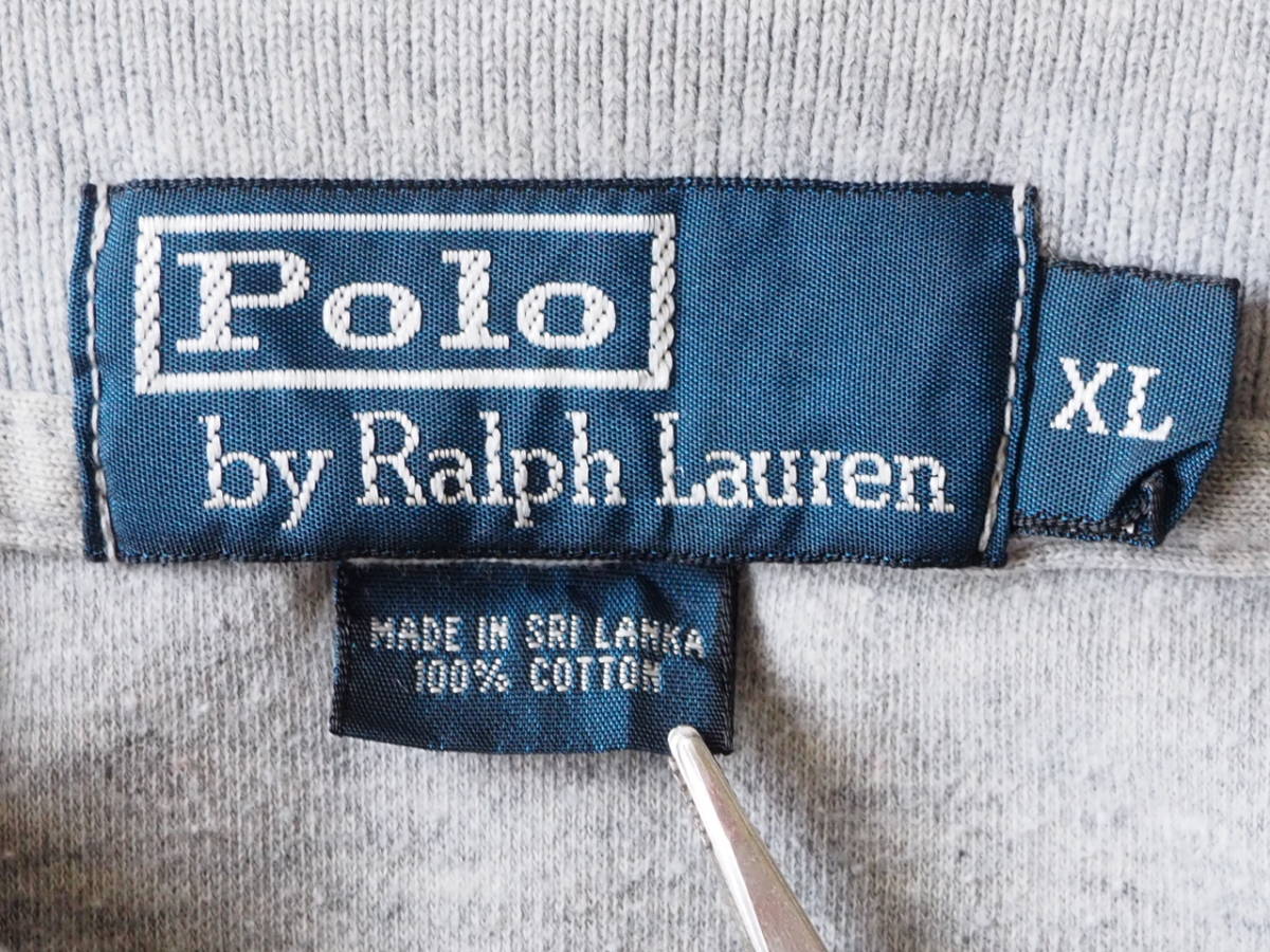 ☆送料無料☆ Polo by Ralph Lauren ポロ ラルフローレン USA直輸入 古着 半袖 ポニーロゴ ポロシャツ メンズ XL グレー トップス 中古_画像7