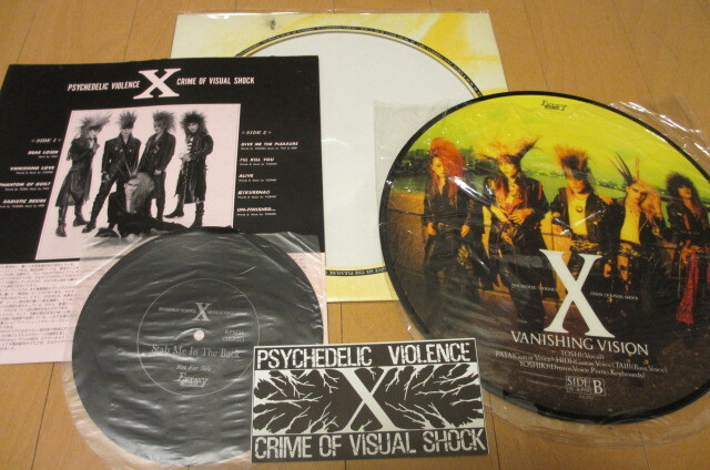 ★【X エックス】☆『VANISHING VISION』PICTURE DISC ソノシート ステッカー 激レア★★_画像2