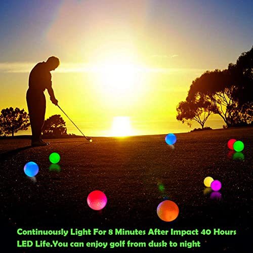 JIANGMU-夜光るゴルフボール LED付き！男女兼用でゴルフ練習にも最適！8分間点灯する長時間発光ボール！贈り物にも_画像8