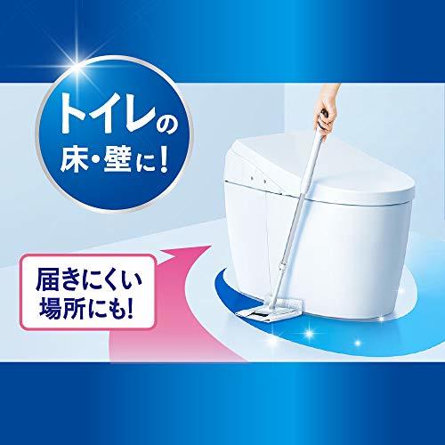 クイックルミニワイパー(トイレクイックルニオイ予防シトラスミントの香り1枚入りが同梱)ひざをつかずにラクラクきれい!_画像4