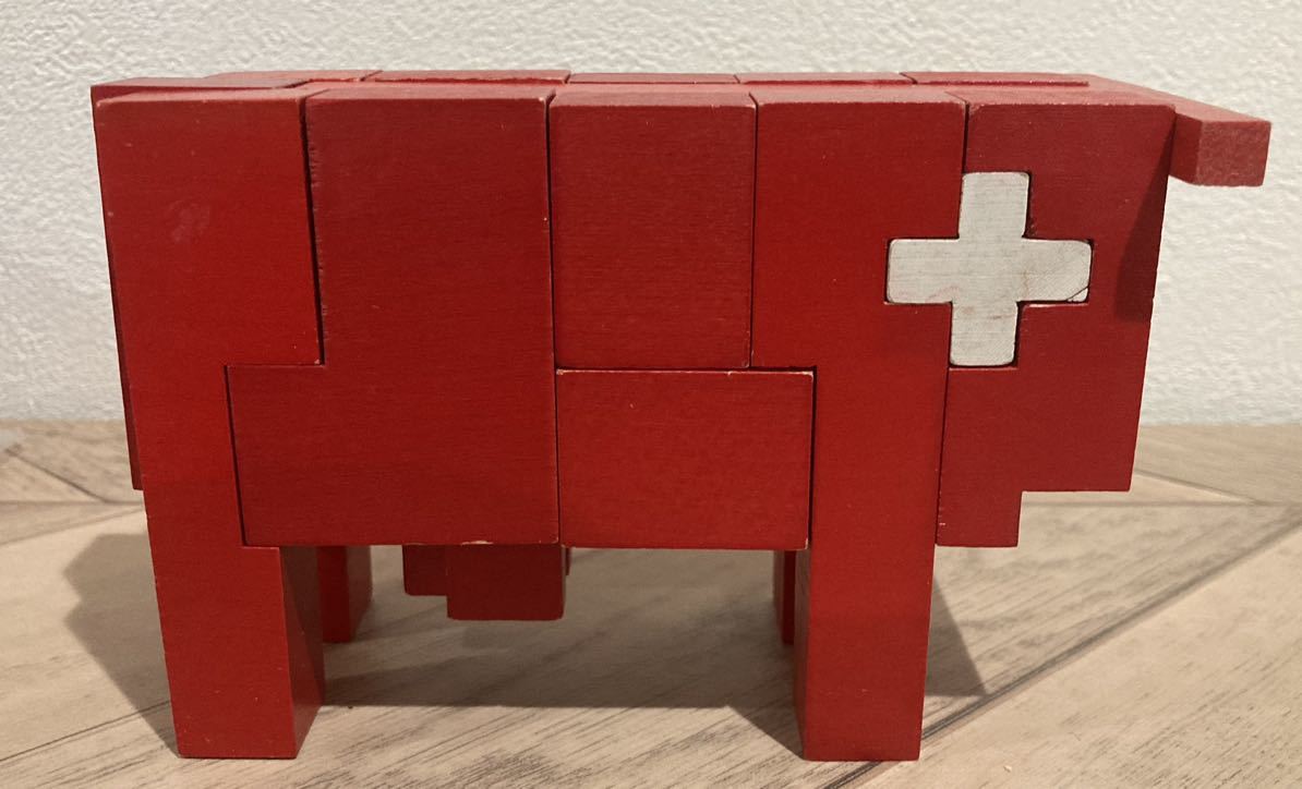 Naef ネフ社 スイスの赤い牛 大サイズ ◆ 立体パズル 木のおもちゃ 【送料無料】_画像2