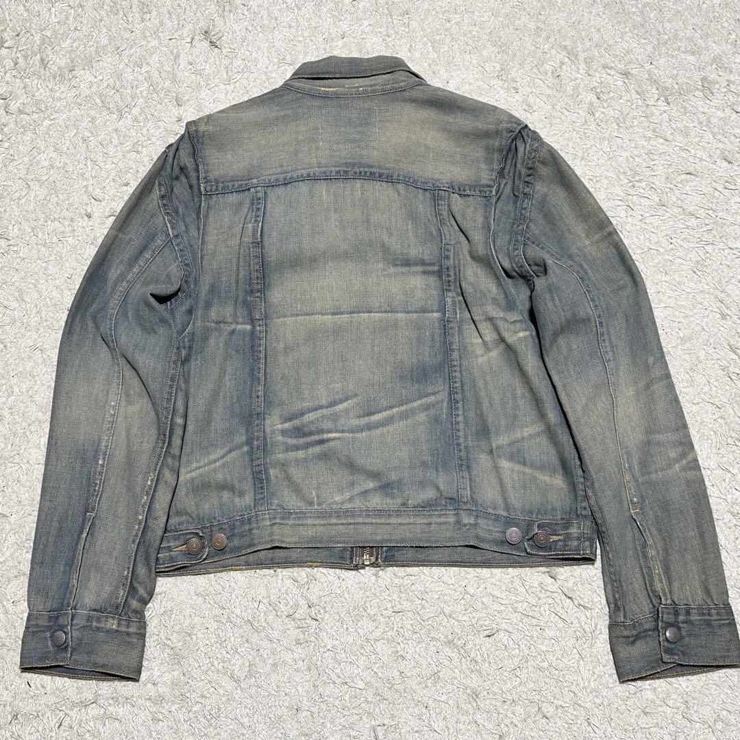 RRL デニムジャケット ダメージ加工 ジップアップ レディース 4_画像2