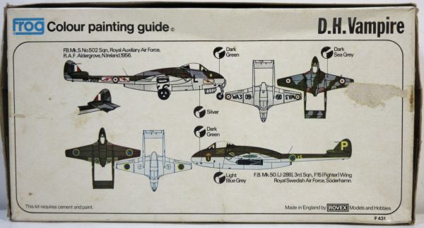 ☆★フロッグ 1/72 F431 デ・ハビランド バンパイア F.B.Mk.5 or M.k.50☆★_画像2