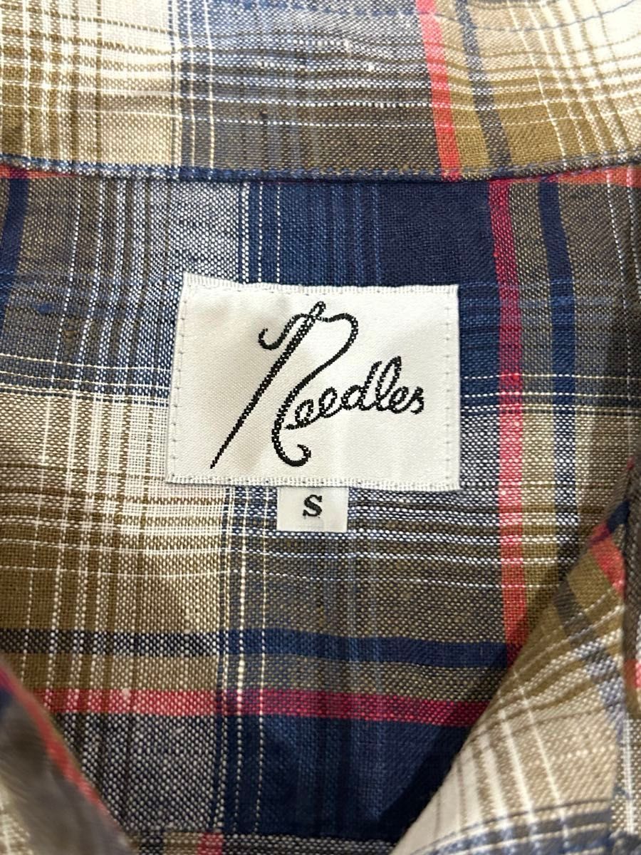 needles オープンカラーチェックシャツ Sサイズ 長袖ネルシャツ needles オープンカラーチェックシャツ Sサイズ 長袖ネルシャツ