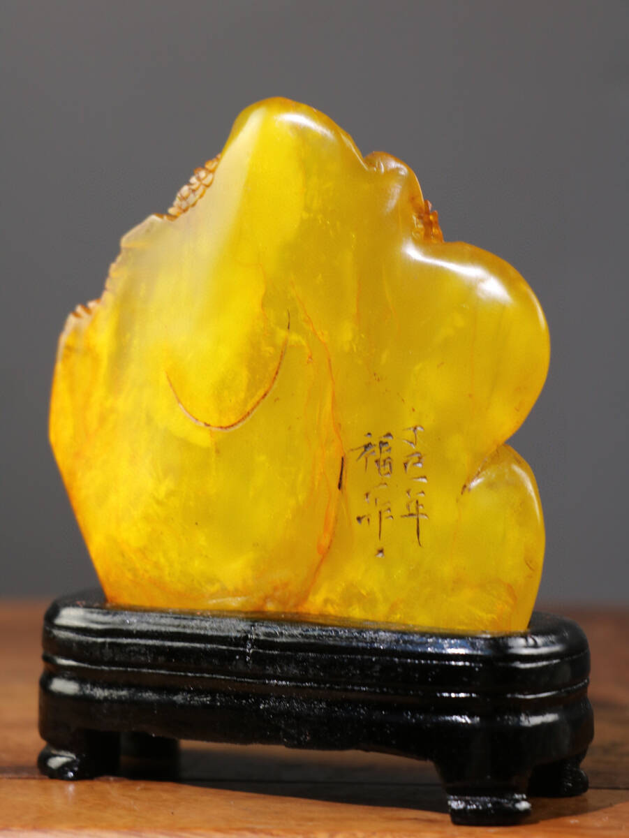 館蔵珍品 寿山石 田黄石 細密彫 伐舟賞景紋印章』置物 賞物 貴重 館蔵珍品 寿山石 田黄石 細密彫 伐舟賞景紋印章』置物 賞物 貴重