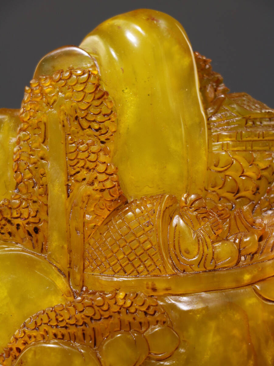 館蔵珍品 寿山石 田黄石 細密彫 伐舟賞景紋印章』置物 賞物 貴重 館蔵珍品 寿山石 田黄石 細密彫 伐舟賞景紋印章』置物 賞物 貴重