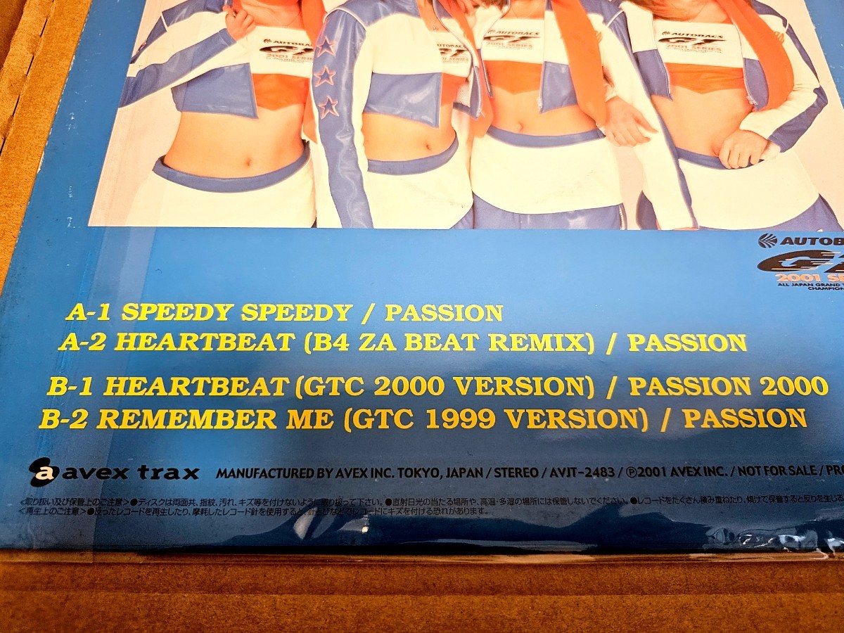 SPEEDY SPEEDY PASSION HEARTBEAT B4 ZA BEAT REMIX 12inchレコード レア盤 スーパーユーロビート SEB SUPER EUROBEAT GTC2001アナログの画像5
