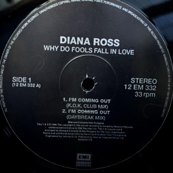 Diana Ross / Why Do Fools Fall In Love / I'm Coming Out_画像2