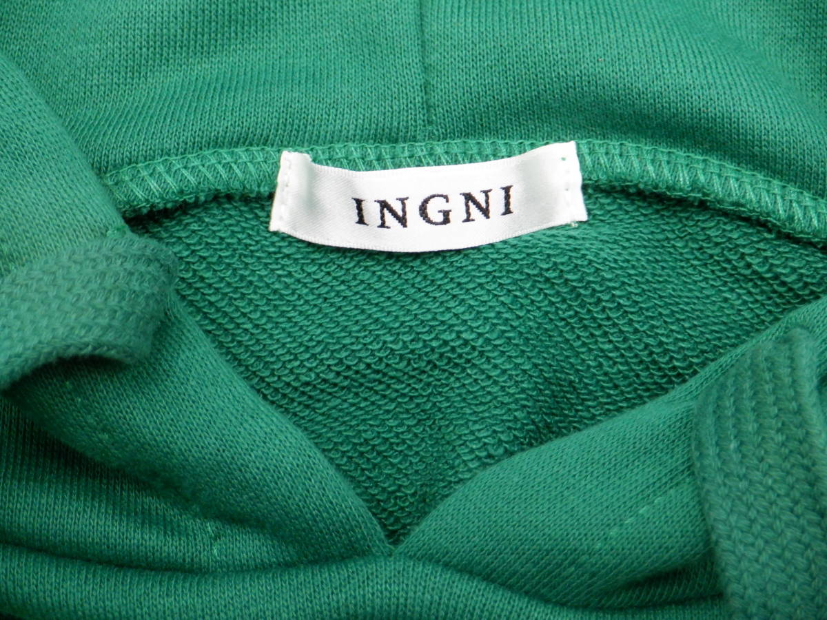 【新品】【INGNI イング】BIGカレッジロゴ パーカー チュニック/グリーン【同梱可能】【トップス】_画像6