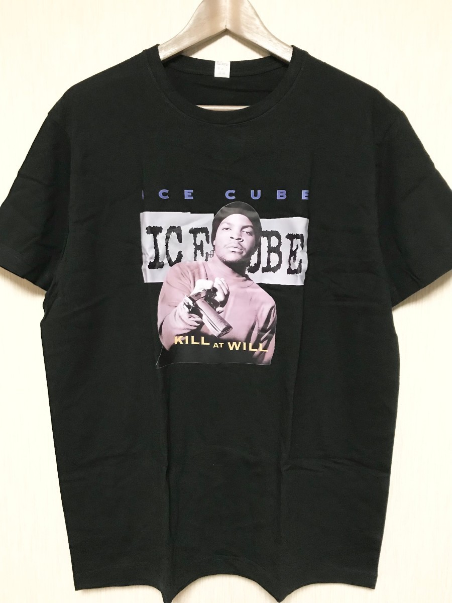 ice cube Tシャツ ヒップホップ ラッパー 90s hiphop rap Westside 2pac dr.dre ice cube snoop dog コンプトン ローライダー black_画像1