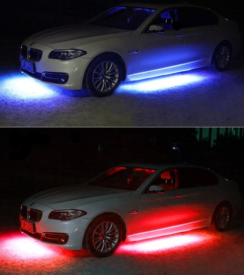 led Bluetooth under light set LED element number 720 RGB LED tape light side sill door sill body side car illumination 