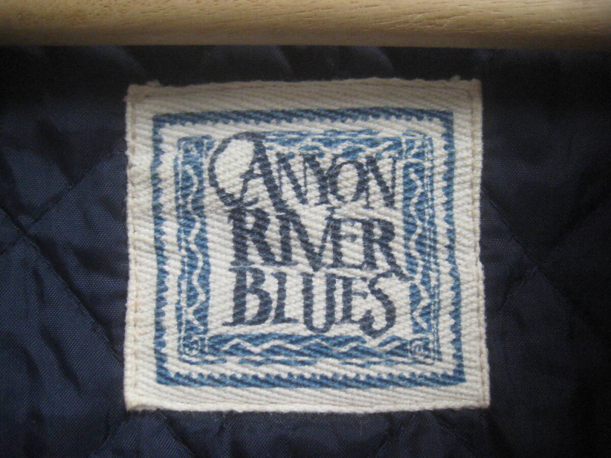 一点物!! CANYON RIVER BLUES キャニオンリバーブルース ビンテージ ロゴ入り デニムキルティングジャケット ブルゾン_画像4