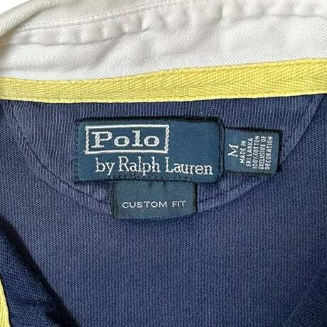 TBK363ね@ Ralph Lauren 90s ラガーシャツ 長袖 ポロシャツ メンズ Mサイズ