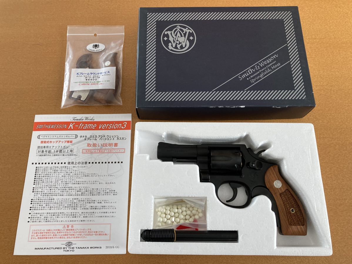 S&W M13 FBIスペシャル　タナカワークス ガスガン ヘビーウェイト Ver３　キャロムショットウッドグリップ_画像1