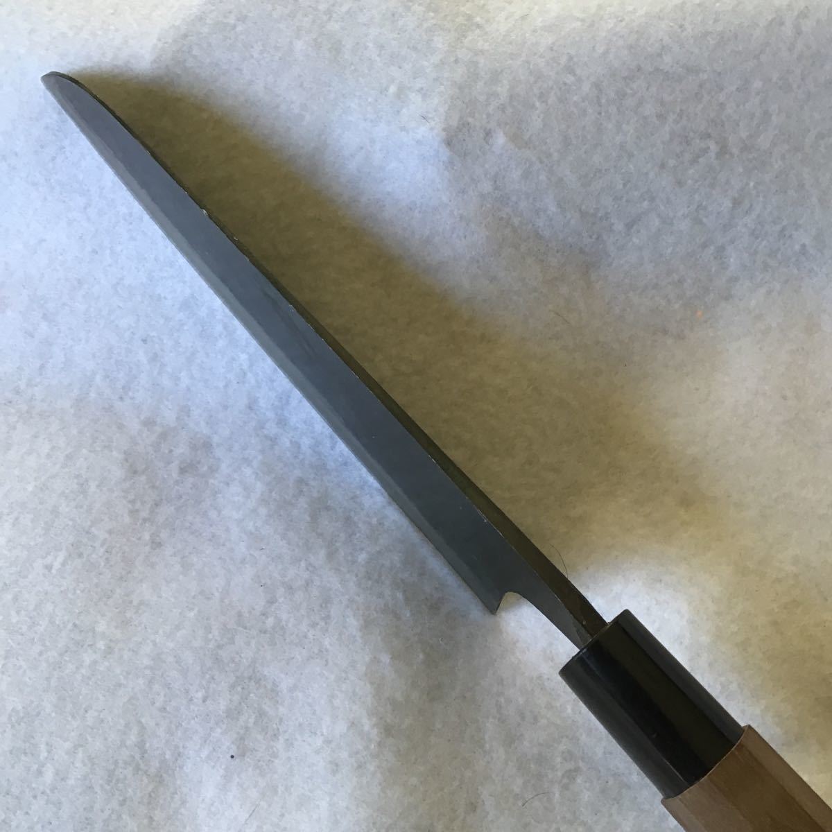 《新品 土佐打刃物 送料無料》和式三徳両刃包丁6寸・古式鍛造青紙1号絞り打・刀の様に大変研ぎ易く刃付し易く製作して有ります。 _画像3