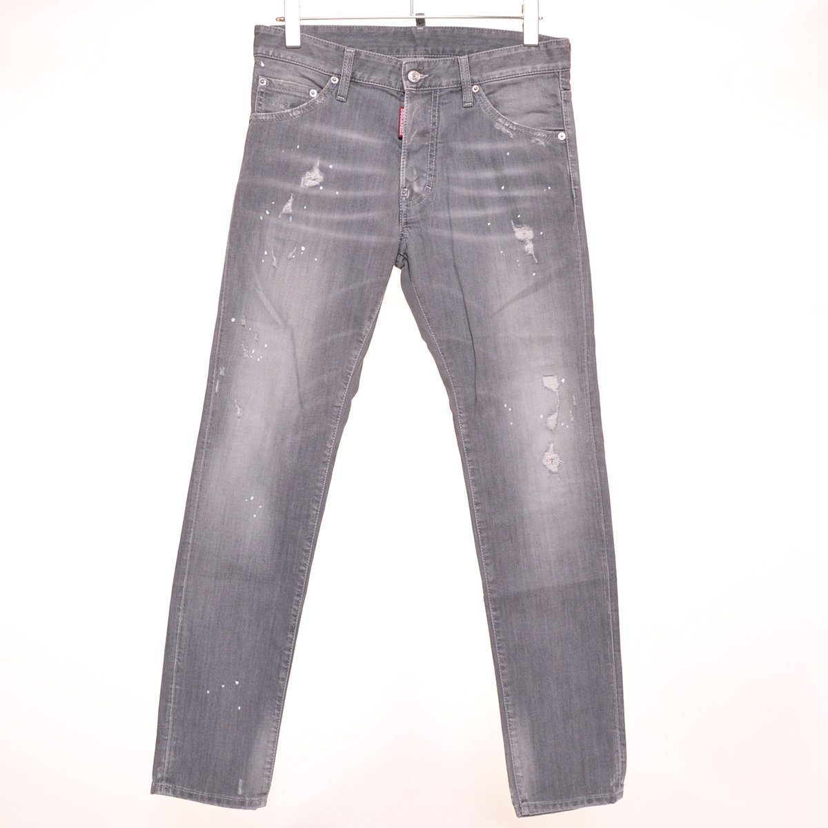 ◆499144 DSQUARED2 ◆デニムパンツ ジーンズ COOL GUY JEAN S74LB0474 サイズ46 2019SS ダメージ加工 メンズ イタリア製 グレー