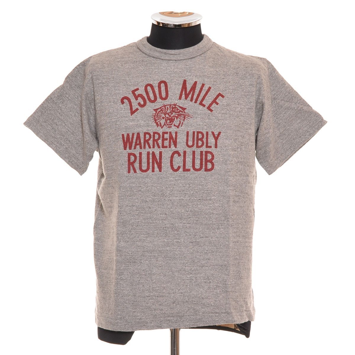 ◆502716 WAREHOUSE ウエアハウス ウェアハウス ◆半袖Tシャツ Lot.4601 RUN CLUB サイズM メンズ 日本製 グレー_画像1