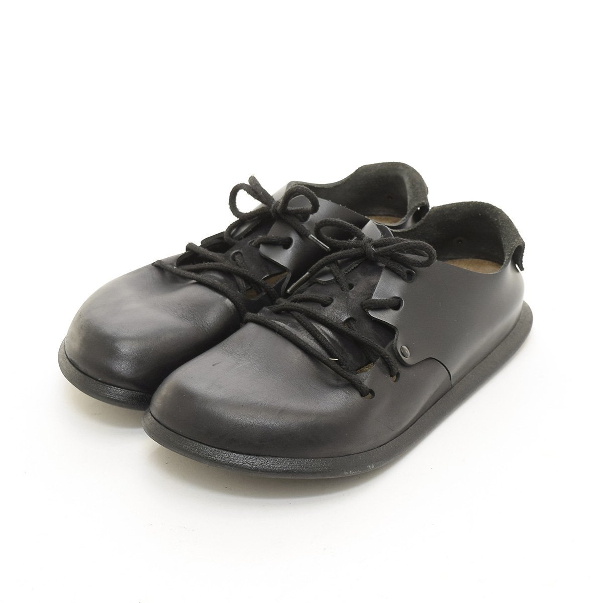 ◆501032 BIRKENSTOCK ビルケンシュトック ◆レザーサンダル 革靴 MONTANA モンタナ サイズ39/25.0cm相当 メンズ ブラック