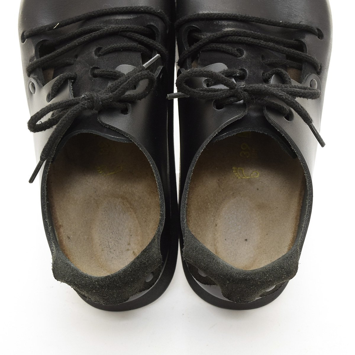 ◆501032 BIRKENSTOCK ビルケンシュトック ◆レザーサンダル 革靴 MONTANA モンタナ サイズ39/25.0cm相当 メンズ ブラック_画像6