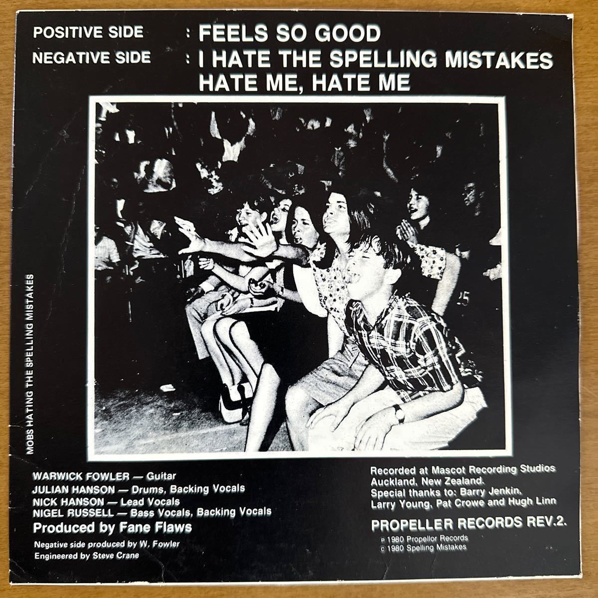 SPELLING MISTAKES / Feel So Good（1980/NZ）Orig.7/スーパーレア【パンク天国/KBD/punk/powerpop/newwave】_画像2