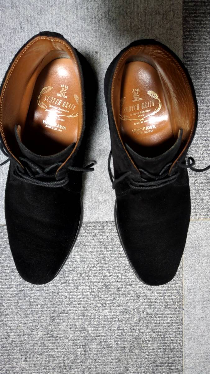SCOTCH GRAIN Scotch gray n suede chukka boots black size 24