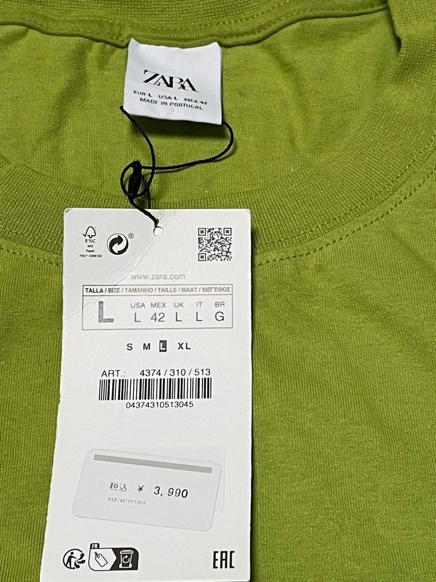 ZARA MENS Tシャツ　　Lサイズ　新品