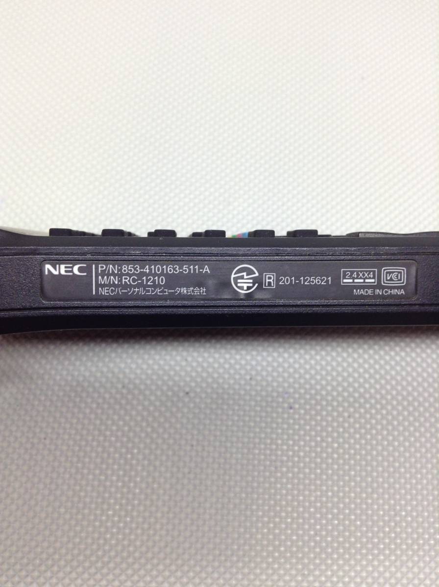 C231○NEC PCリモコン VALUESTAR☆LaVie PC用リモコン 地デジ対応PC用リモコン RC-1210 通電OKの画像7