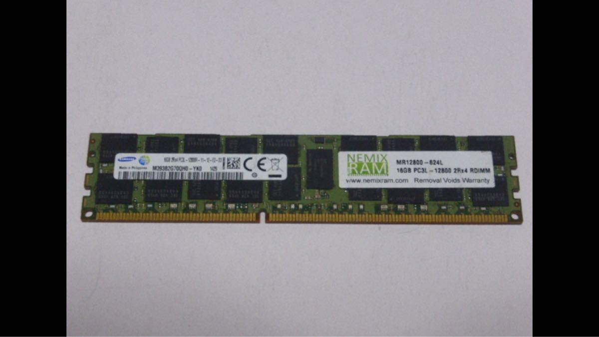 メモリ サーバーパソコン用Samsung PC3L-12800R(DDR3L-1600R) ECC Registered 16GB