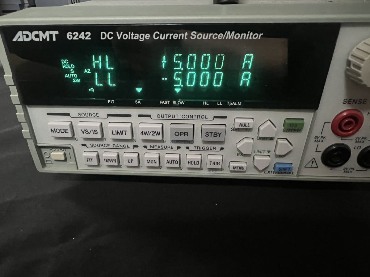 【現状渡し品】ADCMT 6242 エーディーシー DC Voltage current souree / Monitor 直流電圧・電流源モニタ 【送料無料】558_画像2