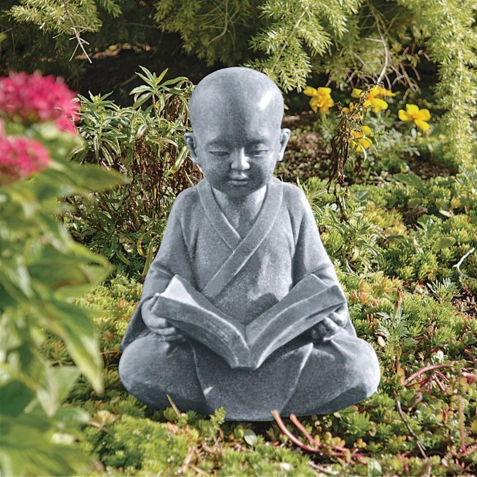 五戒を学ぶ仏陀の赤子彫像ベビーブッダ装飾彫刻ガーデン工芸品庭園玄関 パティオプレゼント贈り物輸入品