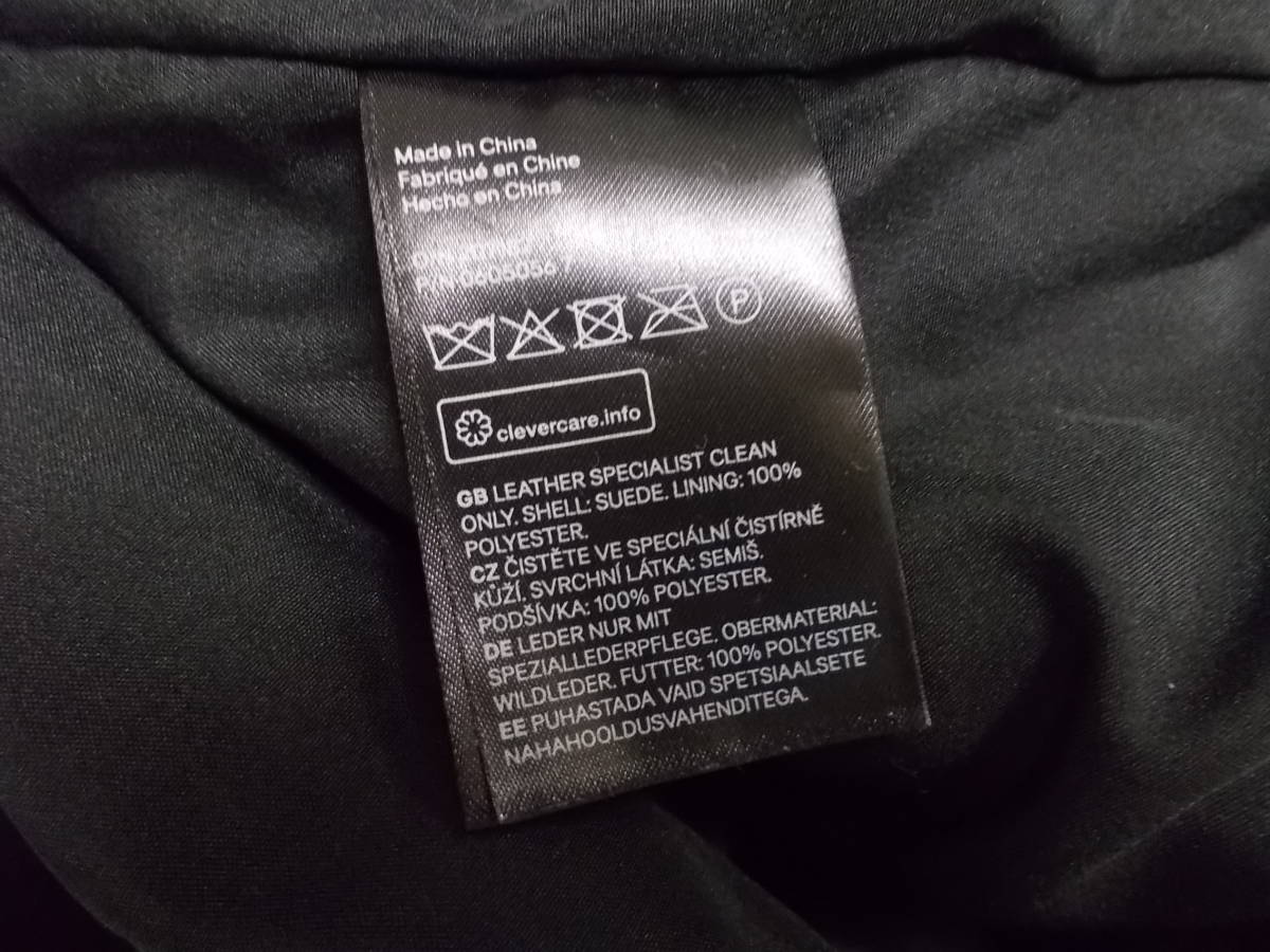 e392◆H&M スウェードレザー ダブルライダースジャケット◆EUR40 エイチアンドエム ライダースブルゾン レディース 6B_画像7