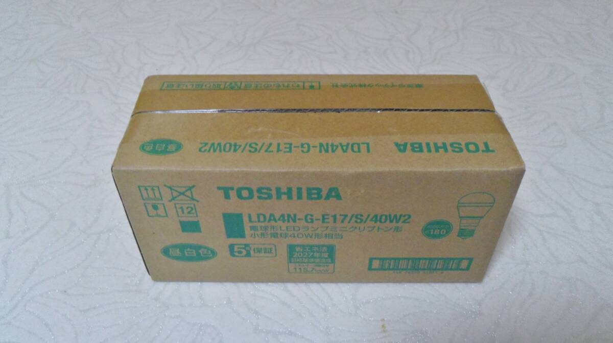 TOSHIBA　LDA4N-G-E17/S/40W2★東芝ライテック　ミニクリプトン形　40W LED電球 昼白色 10個入り★未開封・在庫品_画像3