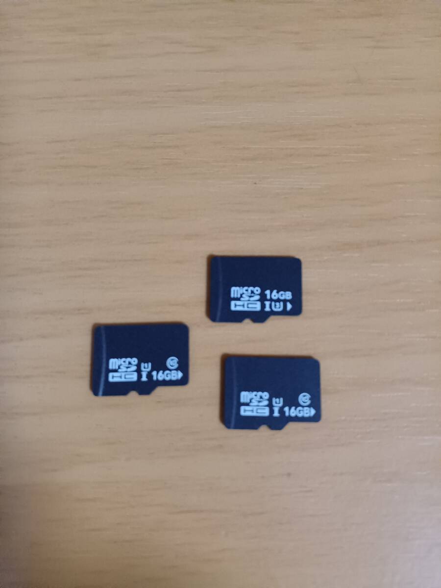 microSD 16GB 3枚／SDHC／マイクロSDカード／中古【商品説明欄必読】_画像1