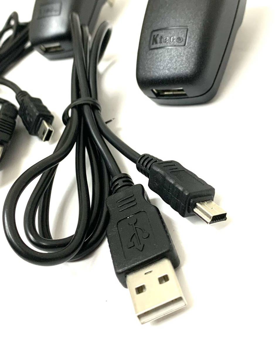 未使用Ktec(ロジテック)ACアダプタKSUFB0500050W1US(USB A/miniUSB Aケーブル付)2個セット 特価品_画像2
