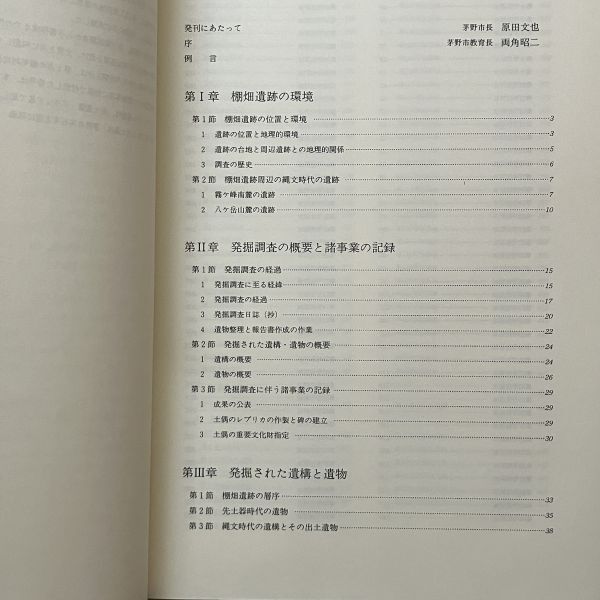 棚畑 : 八ケ岳西山麓における縄文時代中期の集落遺跡 棚畑遺跡 棚畑 : 八ケ岳西山麓における縄文時代中期の集落遺跡 棚畑遺跡