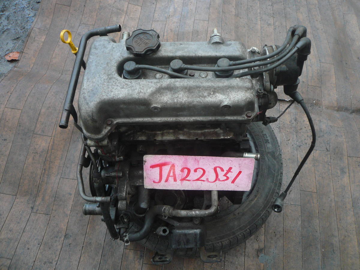 Ｓ５１ ジムニー ＪＡ２２Ｗ エンジン本体 Ｋ６Ａ ＡＴ １０年 後期の画像1