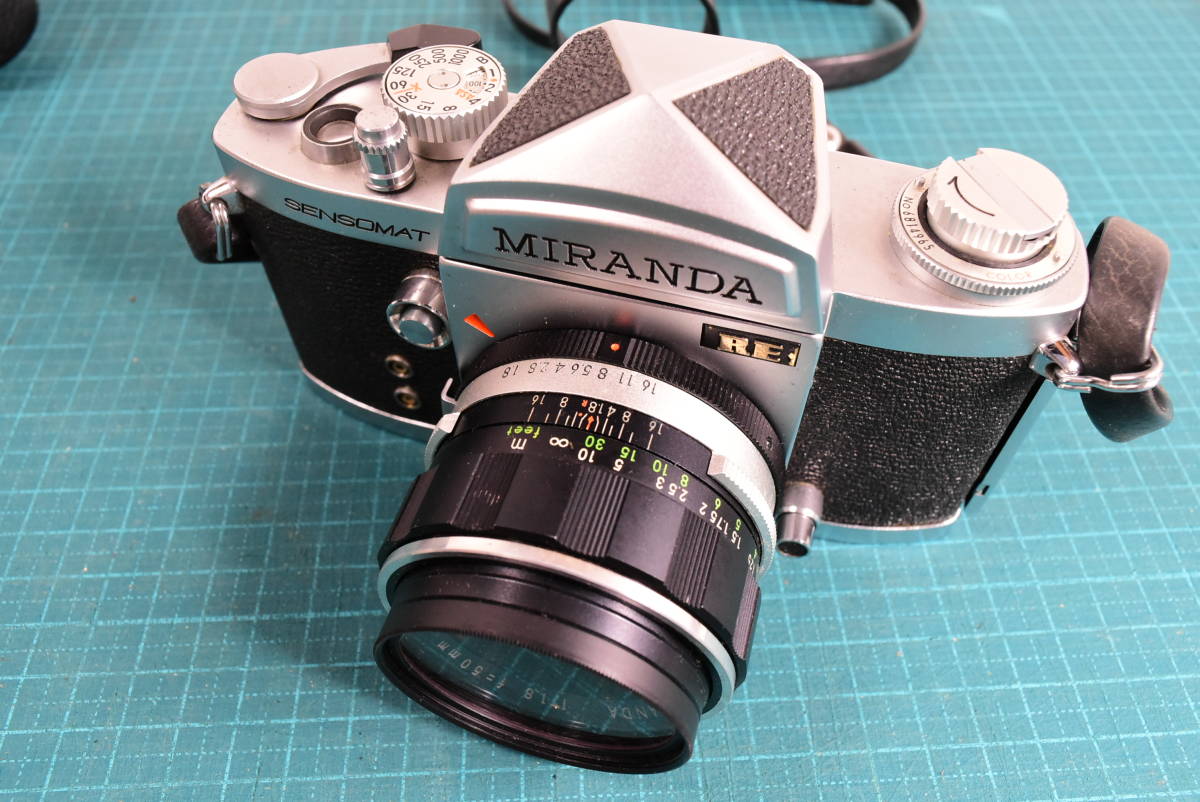MIRANDA ミランダ　SENSOMAT RE　フィルムカメラ　 Auto　MIRANDA 1:1.8 f=50mm 　シャッター作動可能　部品取り　N. _画像2