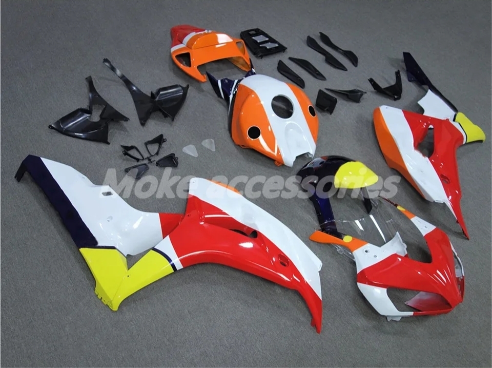 CBR1000RR　SC57　カウルセット　射出成形高品質ABS　社外品カウル　2006　2007　橙白黄　日本正規代理店出品　CBR　レプソル　RC211V_画像2