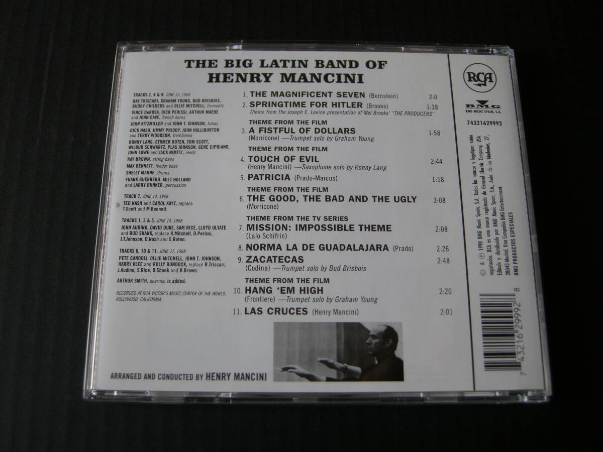 「ヘンリー・マンシーニ/ビック・ラテンバンド・オブ・ヘンリー・マンシーニ」 (THE BIG LATIN BAND OF HENRY MANCINI) (RCA/BMG/SPAIN盤）_画像2