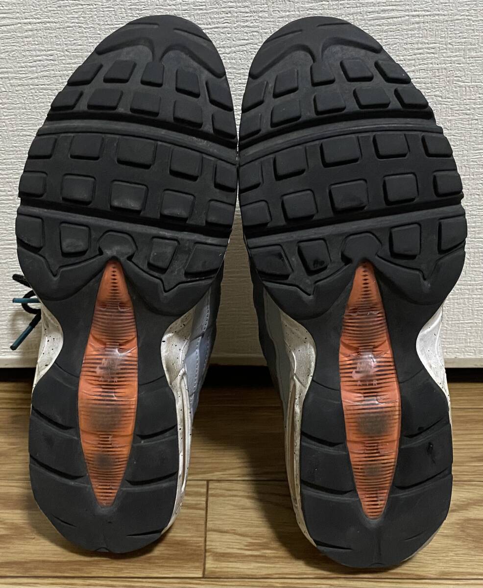 定価17,600円 NIKE ナイキ AIR MAX 95 エアマックス BLACK/AQUAMARINE-TURF ORANGE-WHITE 21SU-I 27cm_画像10