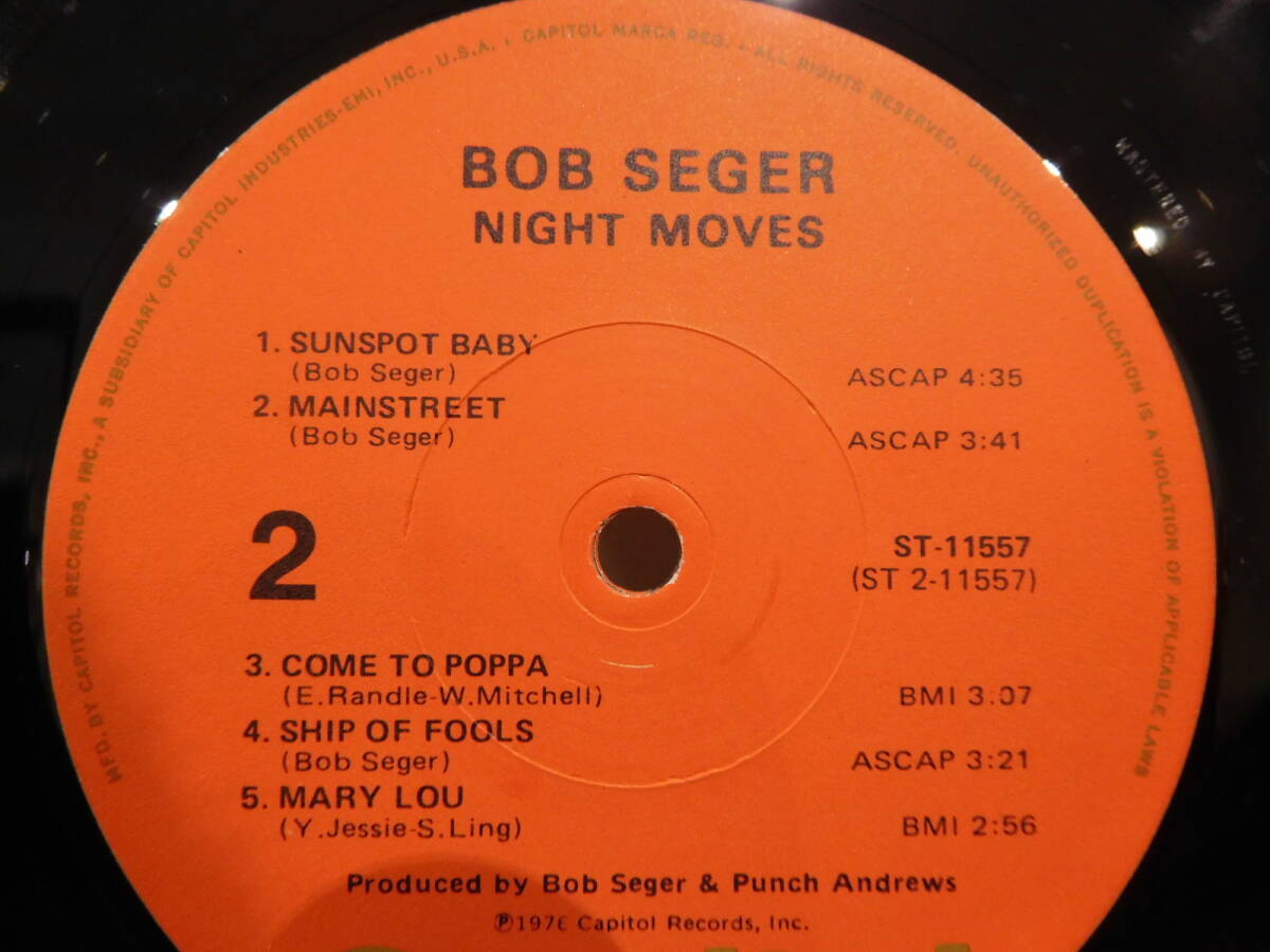 ○BOB SEGER & THE SILVER BULLET BAND/NIGHT MOVE USA輸入再発盤LPレコード　STー11557_画像4