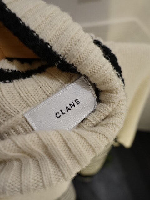 ◎CLANE クラネ　ボーダー　ニット　タートル　ハイネック　サイズ1　オーバーサイズ　21ＡＷ　定価26400円_画像5